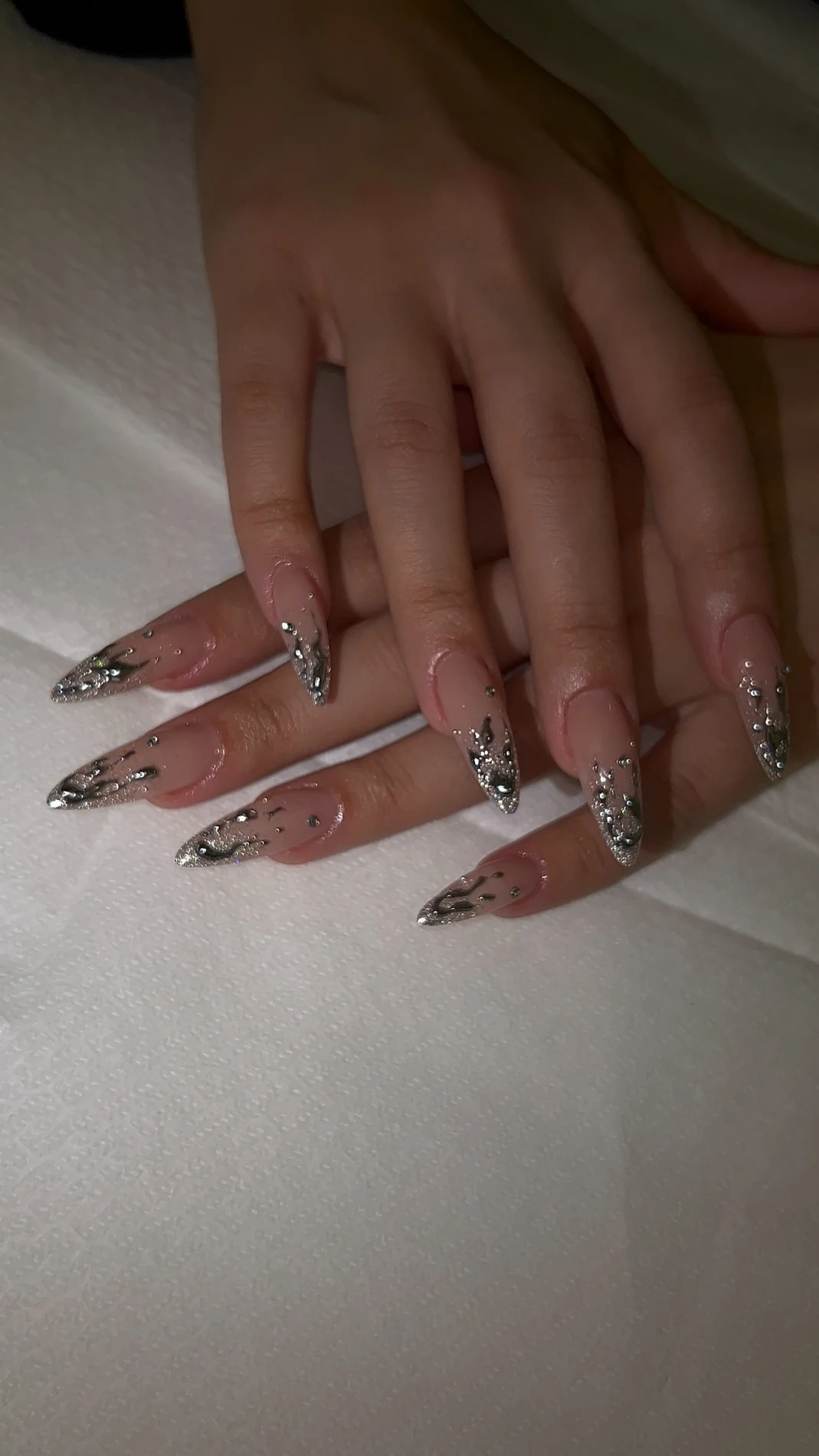 Silver Flame Crystal French
