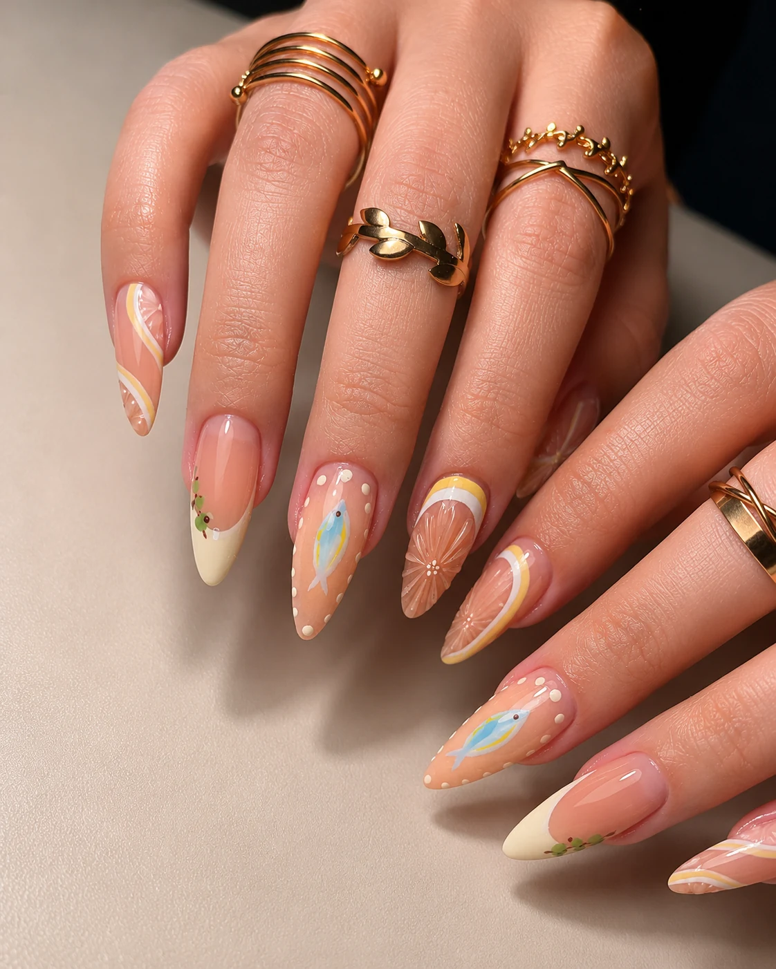 Detailed luxury nail art close-up by Nails.in.bh